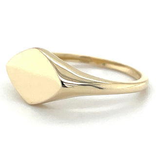 9ct Yellow Gold Diamond Shaped Signet Ring