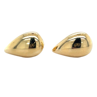 Golden Solid Petite Teardrop Earrings