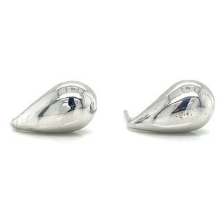 9ct White Gold Petite Teardrop Earrings