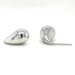 9ct White Gold Petite Teardrop Earrings