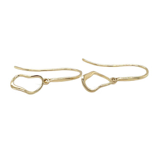 9ct Yellow Gold Irregular Wave Drop Earrings