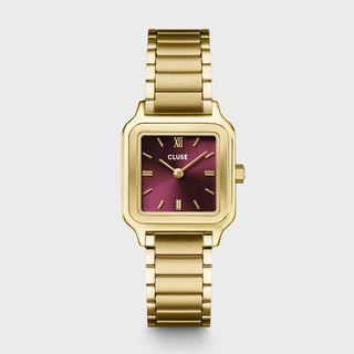 Cluse Gracieuse Petite Watch Steel, Dark Cherry, Gold Colour
