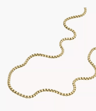 Fossil All Stacked Up Gold-Tone Stainless Steel Necklace