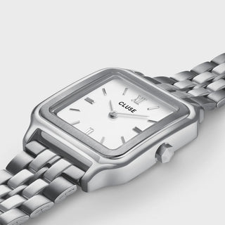 Cluse Gracieuse Watch Steel, White, Silver Colour