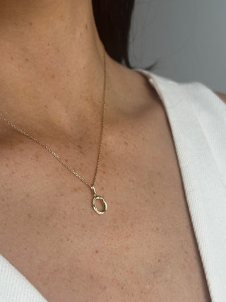 9ct Yellow Gold Open Irregular Wave Pendant