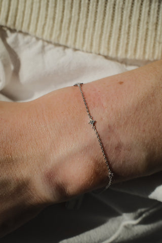9ct White Gold Wish Upon a Star Bracelet