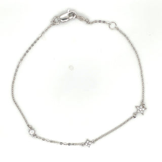 9ct White Gold Wish Upon a Star Bracelet