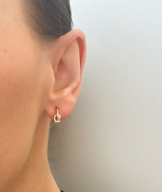 9ct Yellow Gold Knot Hoop Earrings