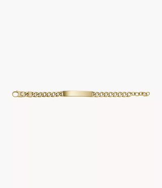Fossil Gold-Tone Stainless Steel ID Chain Bracelet