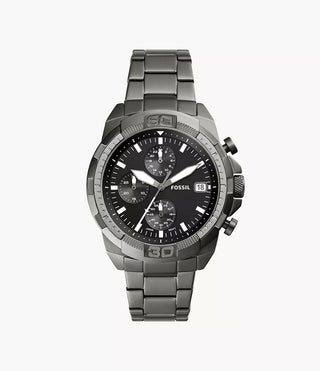 Fossil Gents’ Bronson Chronograph Smoke Stainless Steel Watch