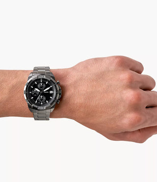 Fossil Gents’ Bronson Chronograph Smoke Stainless Steel Watch