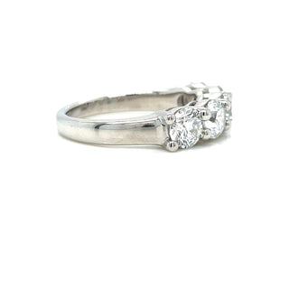 Platinum 2.18ct Lab Grown Five Stone Eternity Ring
