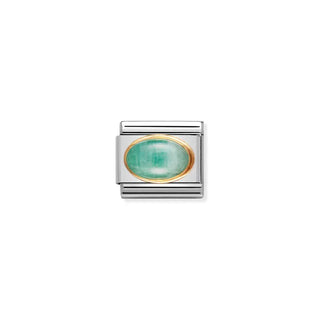 Composable Classic Month Stone in Steel, 18ct Gold May EMERALD
