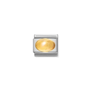 Composable Classic Month Stone in Steel, 18ct Gold November Citrine
