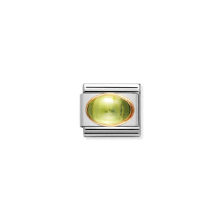 Composable Classic Month Stone in Steel, 18ct Gold August Peridot