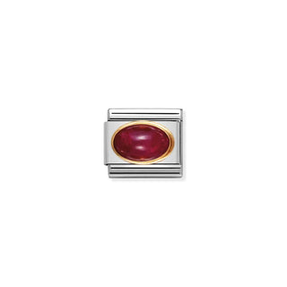 Composable Classic Month Stone in Steel, 18ct Gold July Ruby