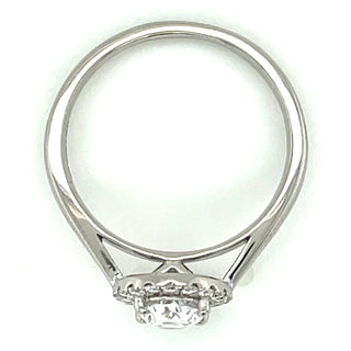 Maeve - Platinum 0.93ct Laboratory Grown Oval Diamond Halo Ring