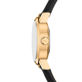 Michael Kors Golden Watch with Black Dial and Strap
