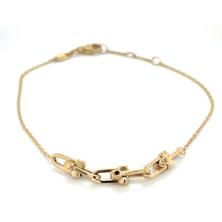 9ct Yellow Gold Chain & Link Bracelet