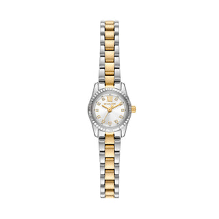 Michael Kors Lexington Golden Two Tone Watch with Cz Digits