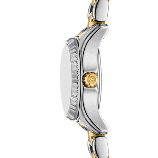 Michael Kors Lexington Golden Two Tone Watch with Cz Digits