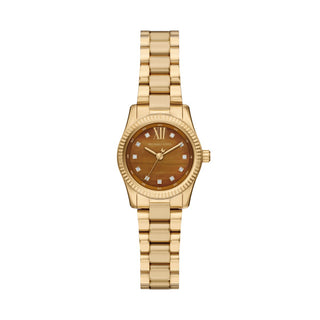 Michael Kors Golden Lexington Watch with Multi Brown Dial and Cz Digits