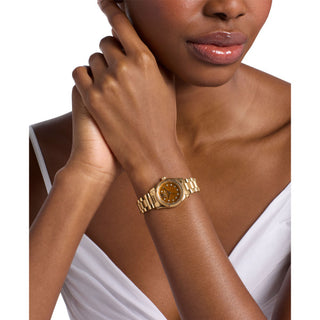 Michael Kors Golden Lexington Watch with Multi Brown Dial and Cz Digits