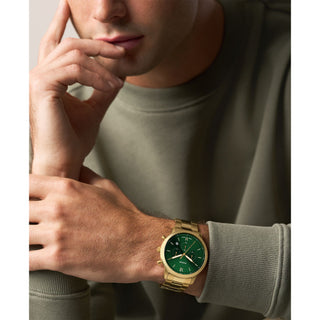 Fossil Neutra Gents Golden Chronograph Watch with Green Dial