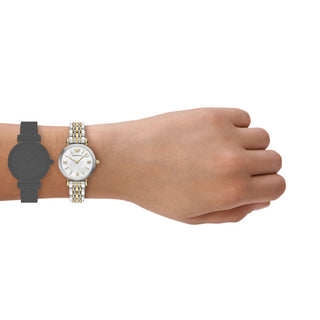 Emporio Armani Gianni Two Tone Mother of Pearl Watch