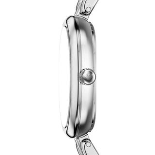 Emporio Armani Silver Tone Sinfonia Round Watch with Mother Of Pearl Dial