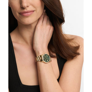 Michael Kors Lexington Three Hand Chronograph Watch with Green Dial