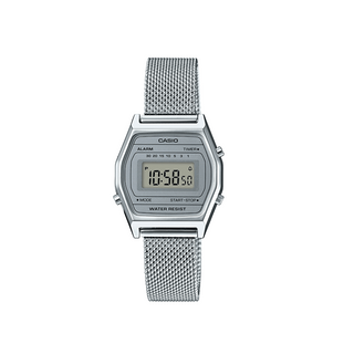 Casio Vintage Silver Mesh Strap Digital Watch