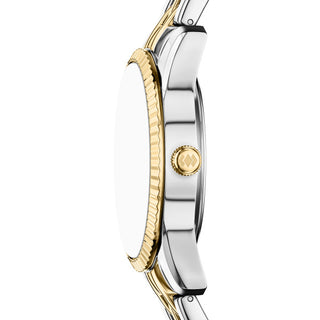 Fossil Scarlette Two Tone Watch With Black Dial and Golden Cz Digits