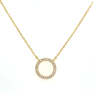 Golden Open Circle Pendant Necklace