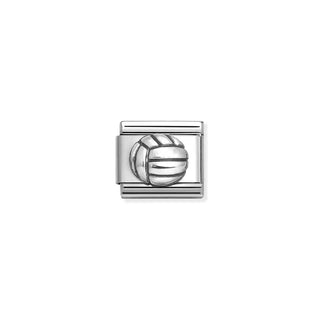 Composable Classic OXIDIZED SYMBOLS in st.steel and 925 sterling silver Volley Ball