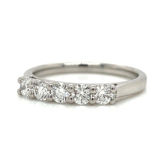 Platinum 0.50ct Five Stone Earth Grown Eternity Ring
