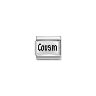 Composable Classic OXYDISED PLATES 2 in steel and 925 sterling silver Cousin