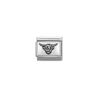 Composable Classic PLATES (IC) steel and 925 sterling silver Highland Cattle