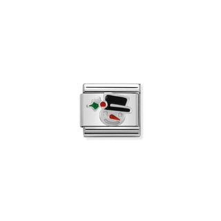 COMPOSABLE Classic SYMBOLS stainless steel, enamel and 925 sterling silver Snowman Face