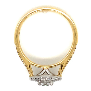 Louise - 18ct Yellow Gold with Platinum Head Halo Earth Grown Diamond Engagement Ring