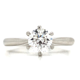 Platinum Six Claw Earth Grown Diamond Solitaire Diamond Engagement Ring