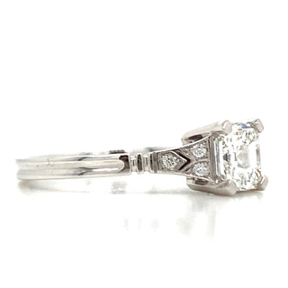 Paula - 18ct White Gold Asscher Cut Earth Grown Diamond Engagement Ring