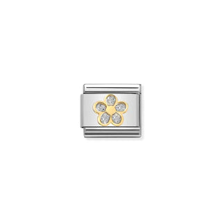 CHARM, COMPOSABLE LINK, GLITTER FLOWER