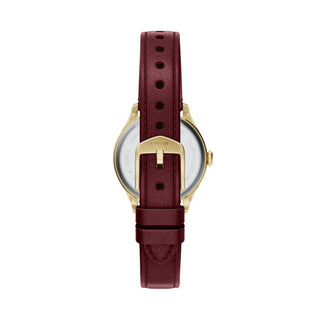 Fossil Gilmore 28 mm Three-Hand Red Leather Watch