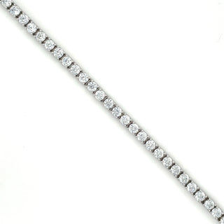 9ct White Gold Cz Tennis Bracelet
