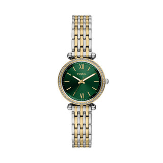 Fossil Carlie Mini Three-Hand Two-Tone Stainless Steel Watch