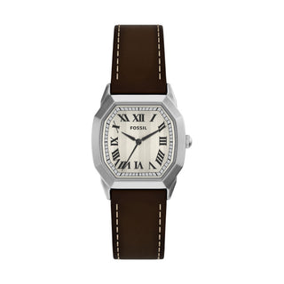 Fossil Harlow Three-Hand Brown Leather Watch