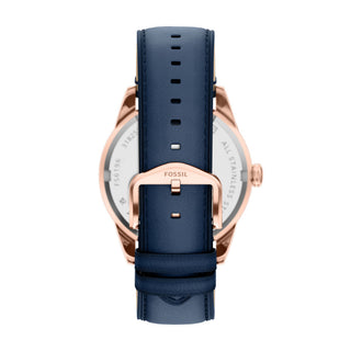 Fossil Pearson Multifunction Navy Leather Watch