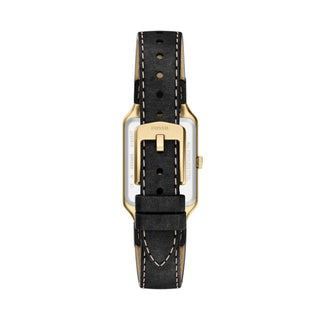 Fossil Raquel Three-Hand Date Black Leather Watch