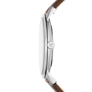 Fossil Minimalist Three-Hand Brown Leather Watch